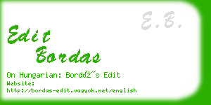 edit bordas business card